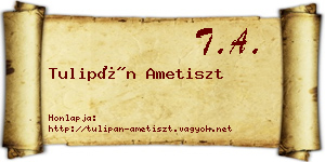 Tulipán Ametiszt névjegykártya